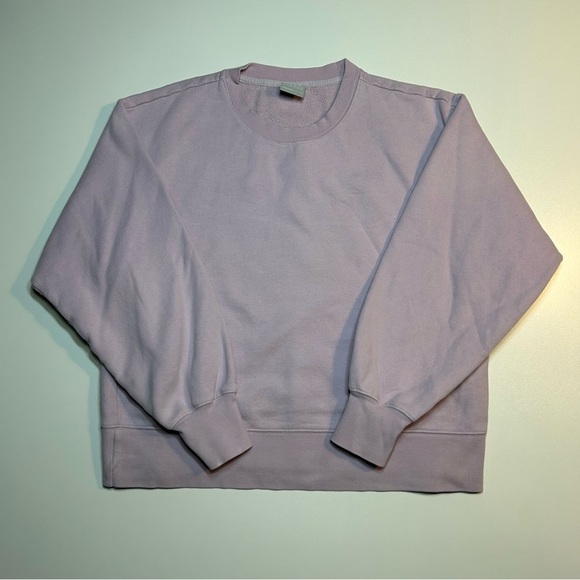 TNA Tops - Tna Aritzia Cozy Fleece Boyfriend Crewneck Sweatshirt Lilac Fog Purple